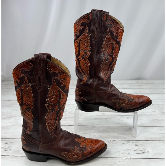 Frye Women’s Western Alligator Leather CowBoy Boots Size 9B - Picture 5 of 11